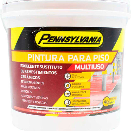 PINTURA PARA PISOS TEJA 4 KILOS PENNSYLVANIA