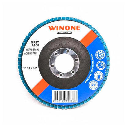DISCO DE LIJA 7 1/4” METAL GRANO 100 WINONE LH2137