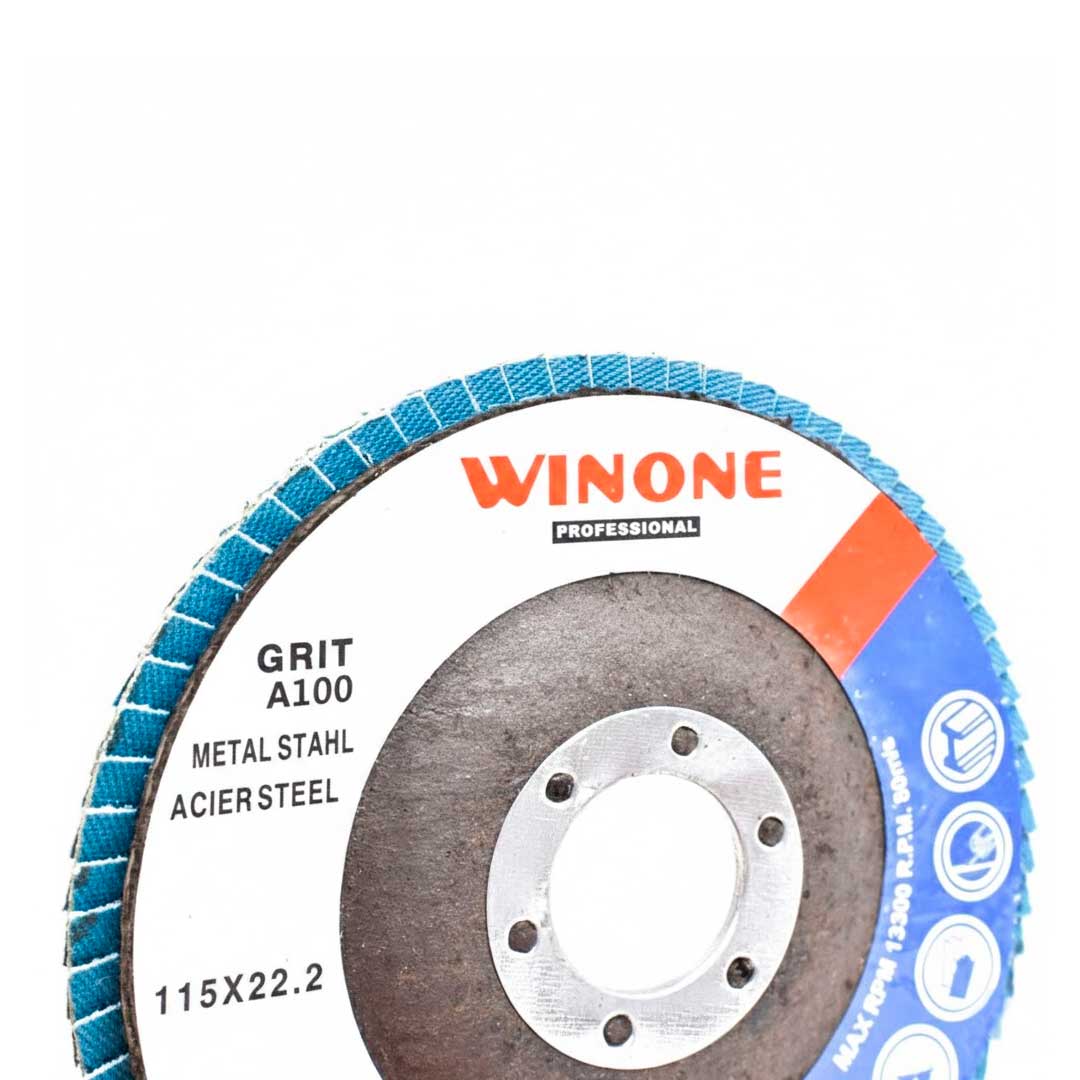 DISCO DE LIJA 7 1/4” METAL GRANO 100 WINONE LH2137