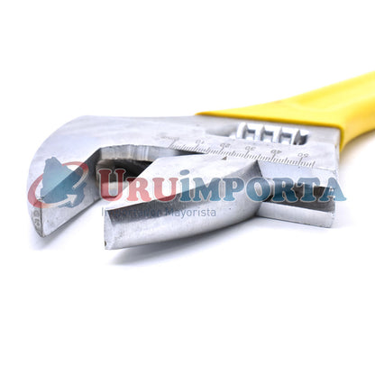 LLAVE AJUSTABLE 18″ MANGO AMARILLO MAKAWA MK-013