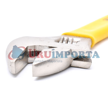 LLAVE AJUSTABLE 8″ MANGO AMARILLO MAKAWA MK-016