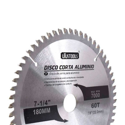 DISCO CORTE ALUMINIO 7  1/4 60D UYUSTOOLS DMA760L