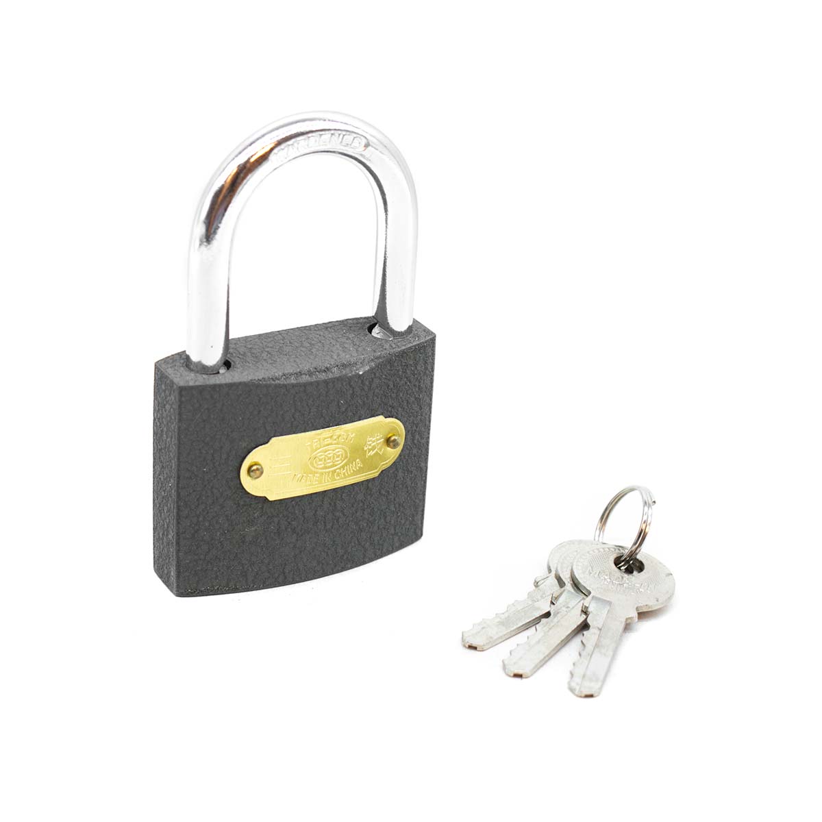CANDADO DE HIERRO GRIS 63MM TRI-ROOM LH-1273