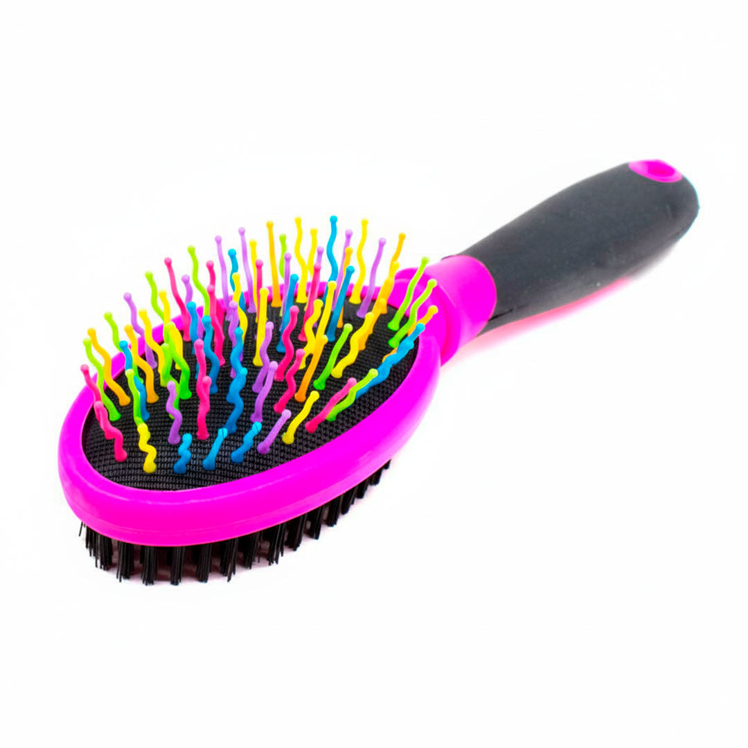 PEINETA DOBLE BICOLOR PLASTICA P/MASCOTAS LH-3054