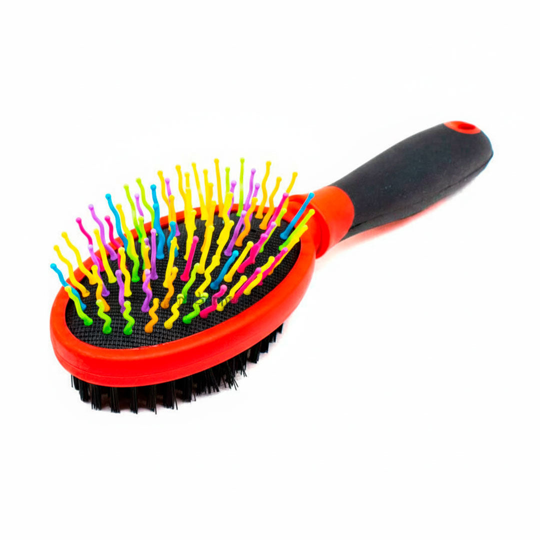 PEINETA DOBLE BICOLOR PLASTICA P/MASCOTAS LH-3054