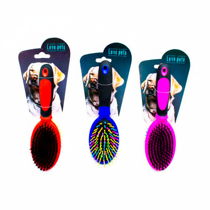 PEINETA DOBLE BICOLOR PLASTICA P/MASCOTAS LH-3054