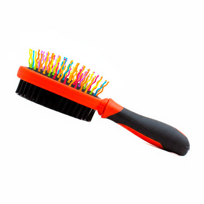 PEINETA DOBLE BICOLOR PLASTICA P/MASCOTAS LH-3054