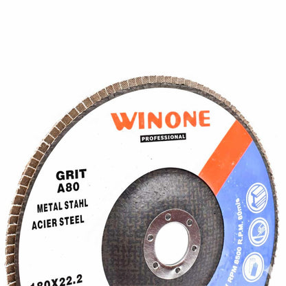 DISCO DE LIJA 4 1/2” MADERA GRANO 80 WINONE LH2126