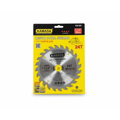 DISCO CORTE MADERA 7 1/4″ 24D KAMASA KM-260