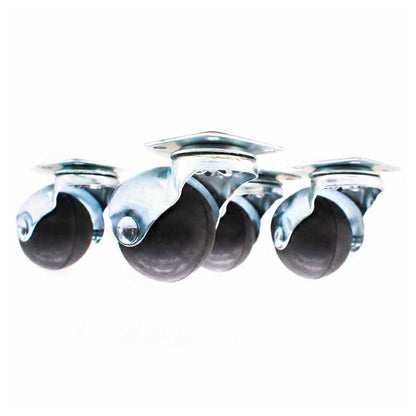 RUEDA GOMA 40MM BASE METAL 4 UNID LH-1880