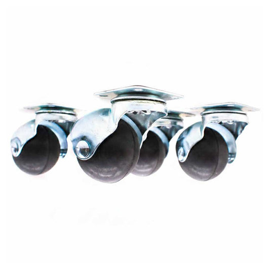 RUEDA GOMA 40MM BASE METAL 4 UNID LH-1880