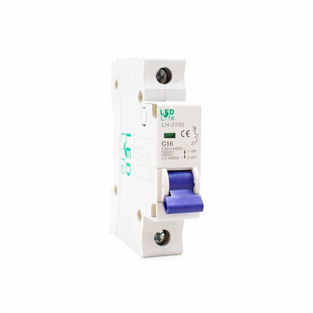 LLAVE TERMICA UNIPOLAR 16A LED LIFE LH-2703