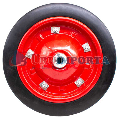 RUEDA ROJA MACIZA P/CARRETILLA CON RULEMAN LH-785