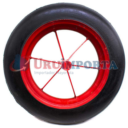 RUEDA MACIZA  P/CARRETILLA CON EJE LH-786