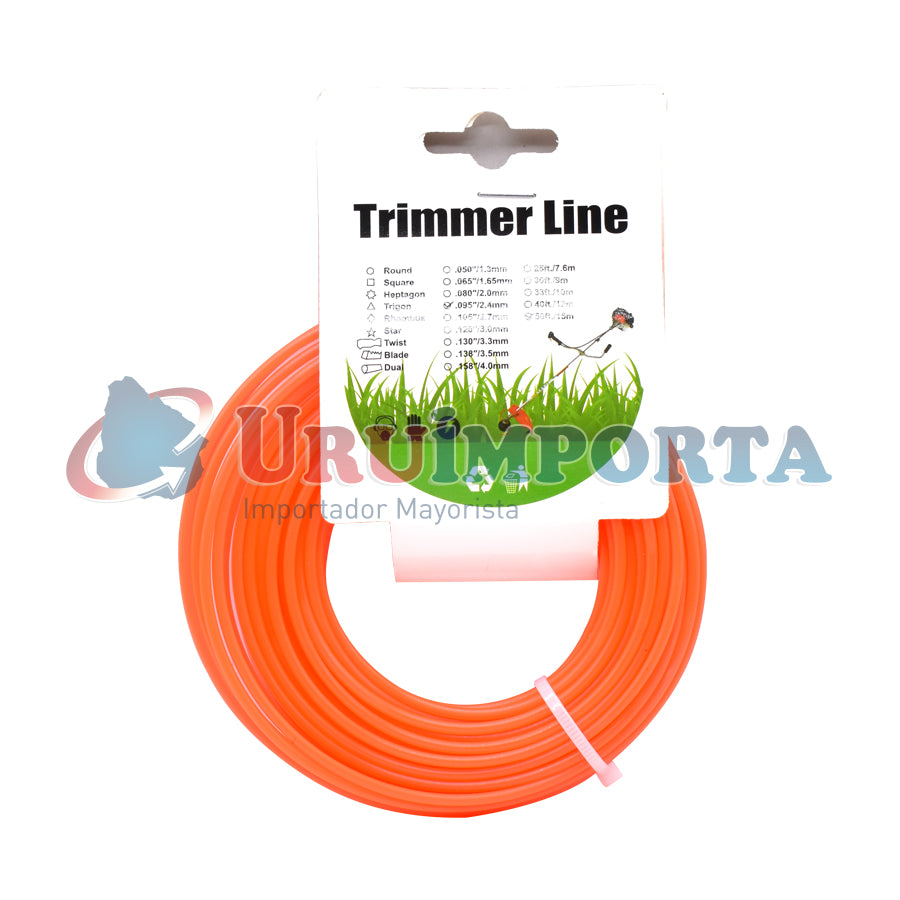 TANZA BORDEADORA 2.4MM X 15MTRS REDONDA LH-2365