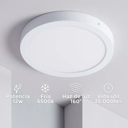 PLAFON 12W REDONDO LUZ FRIA LED LIFE LH-1779