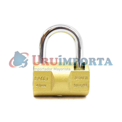 CANDADO BRONCEADO EN BLISTERS 40MM BAOLI LH-1274