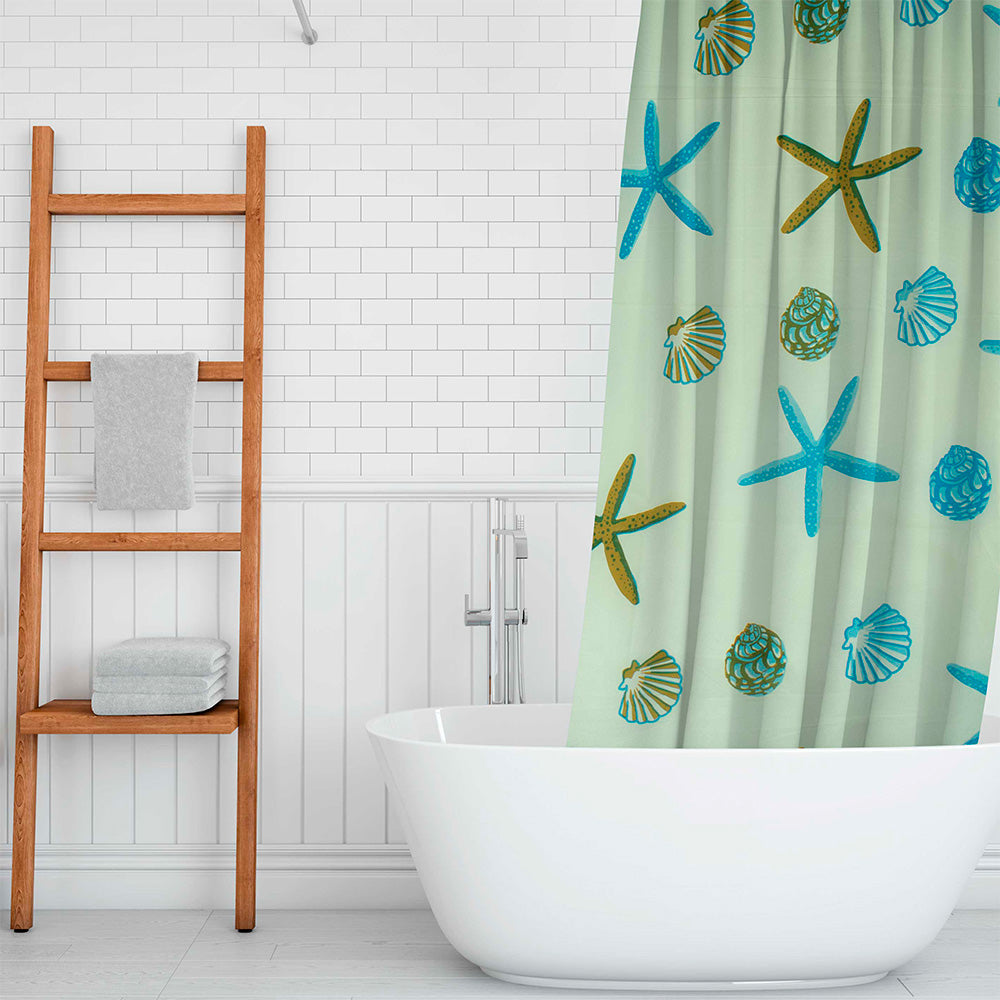 CORTINA PARA BAÑO ESTAMPADA 1.80M X 180CM LH-837