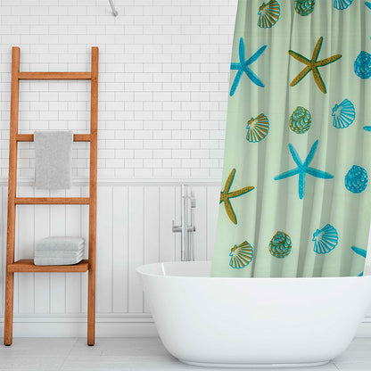 CORTINA PARA BAÑO ESTAMPADA 1.80M X 180CM LH-837