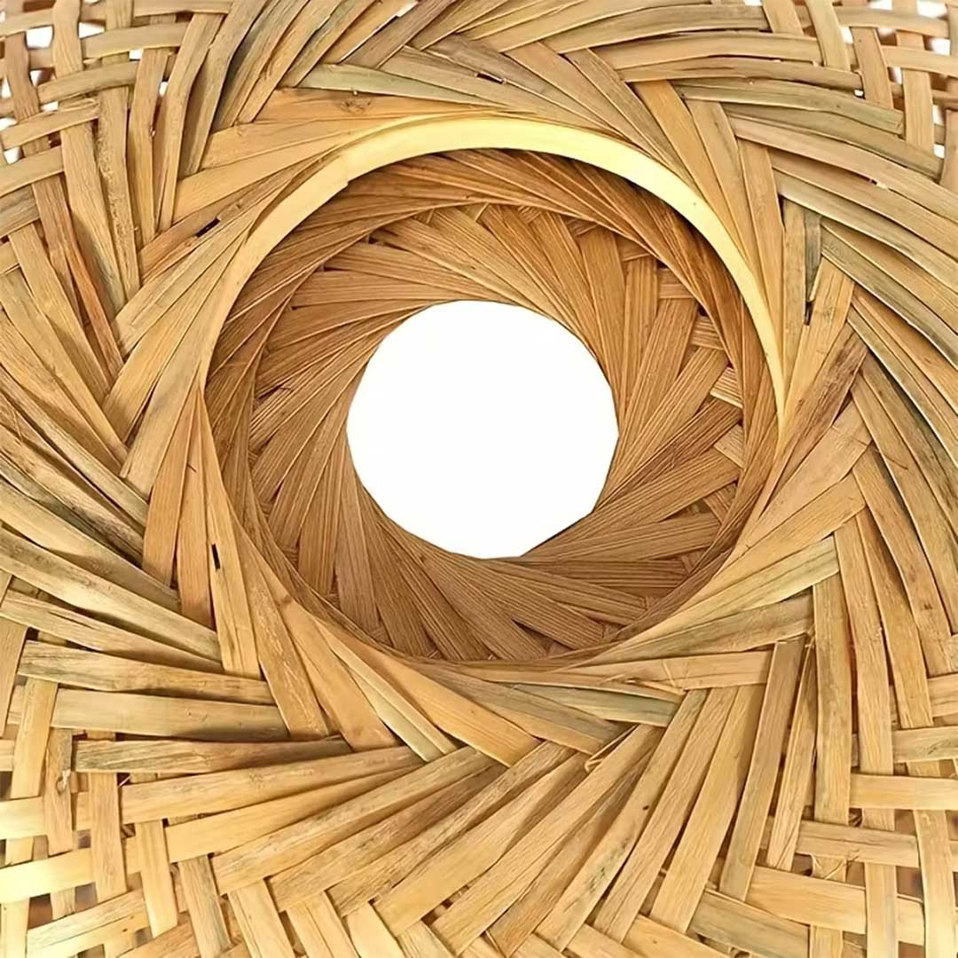 LAMPARA DE TECHO COLGANTE BAMBU 30CM DIAM L-7401