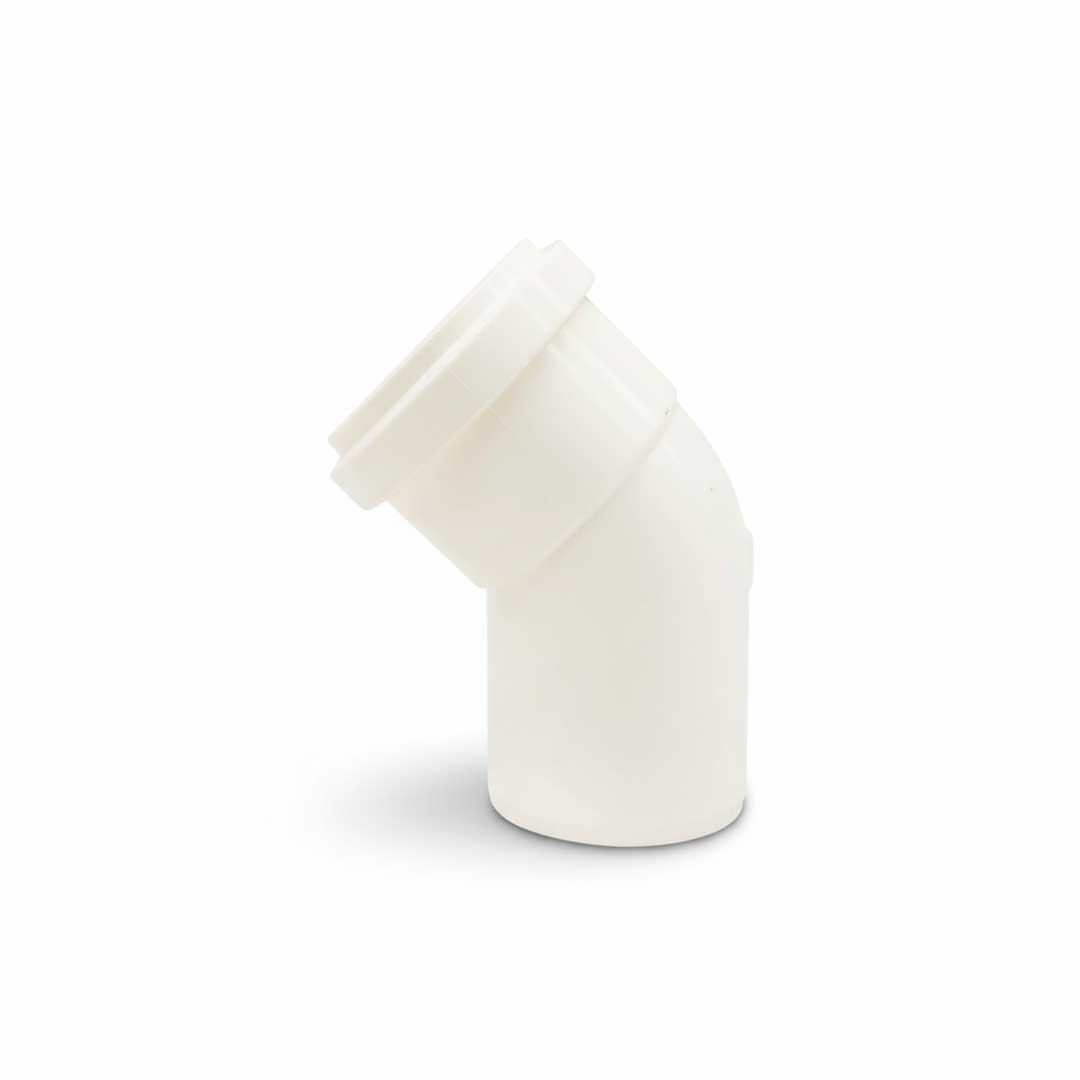 CODO 45 GRADOS 50MM BLANCO DE PVC KRONA K-612