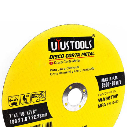 DISCO CORTE METAL 7 1.6MM UYUSTOOLS DCM507