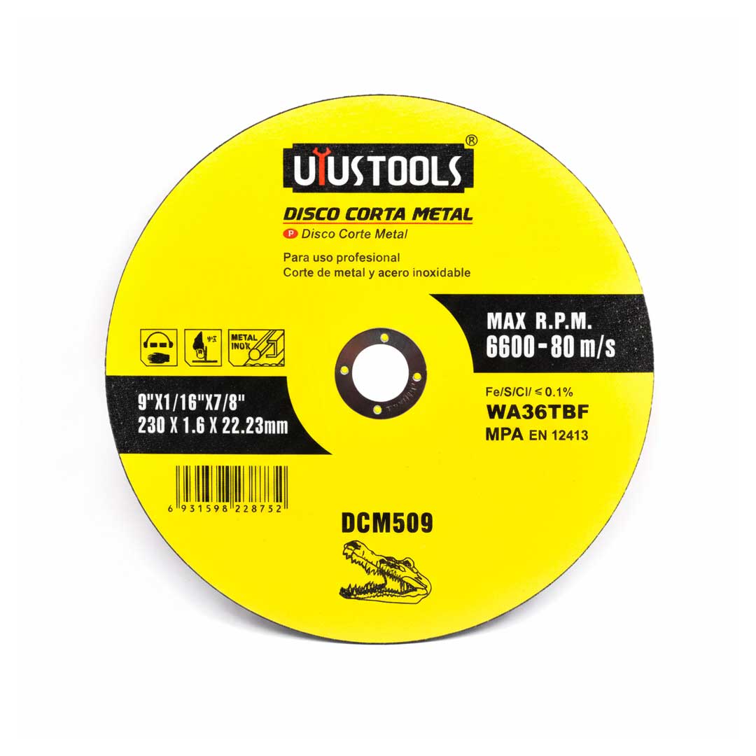 DISCO CORTE METAL 9” 1.6MM UYUSTOOLS DCM509