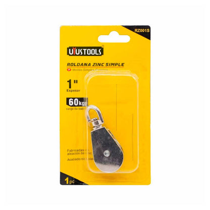 ROLDANA DE ZINC SIMPLE 1″ 60 KILOS UYUS RZ001S