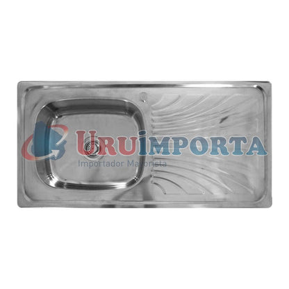 PILETA ACERO INOXID 100X50 CM C/VALVULA CM LH-2883
