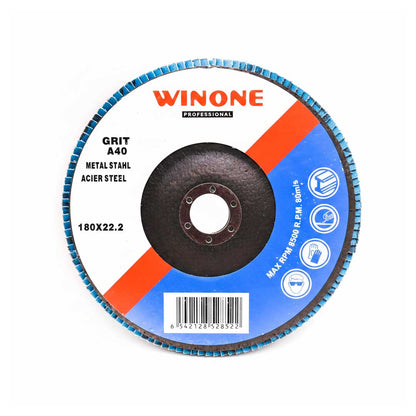 DISCO DE LIJA 4 1/2” METAL GRANO 40 WINONE LH-2136