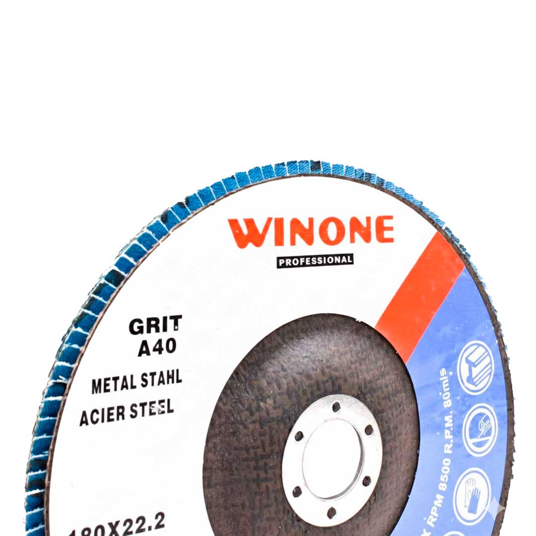 DISCO DE LIJA 4 1/2” METAL GRANO 40 WINONE LH-2136