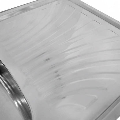 PILETA DOBLE ACERO INOXI 120X50 CM C/VALV LH-2884
