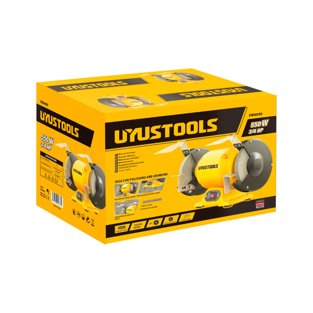 AMOLADORA DE BANCO 8″ 500W UYUSTOOLS EMA08U