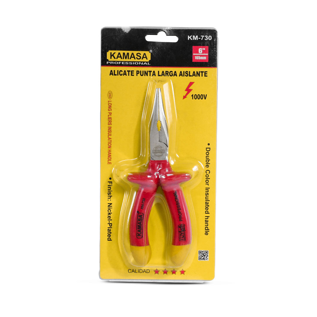 PINZA PUNTA 6 C/AISLA P/ELECTRICISTA KAMASA KM-730