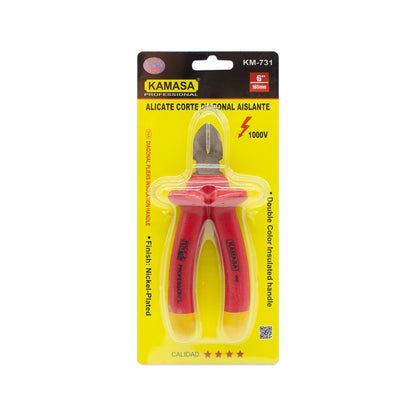 PINZA ALICATE DE CORTE 6″ ELECTRICIS KAMASA KM731