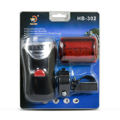 FAROL DELANTERO P/BICI Y DESTELLANTE HB-302 LH1426