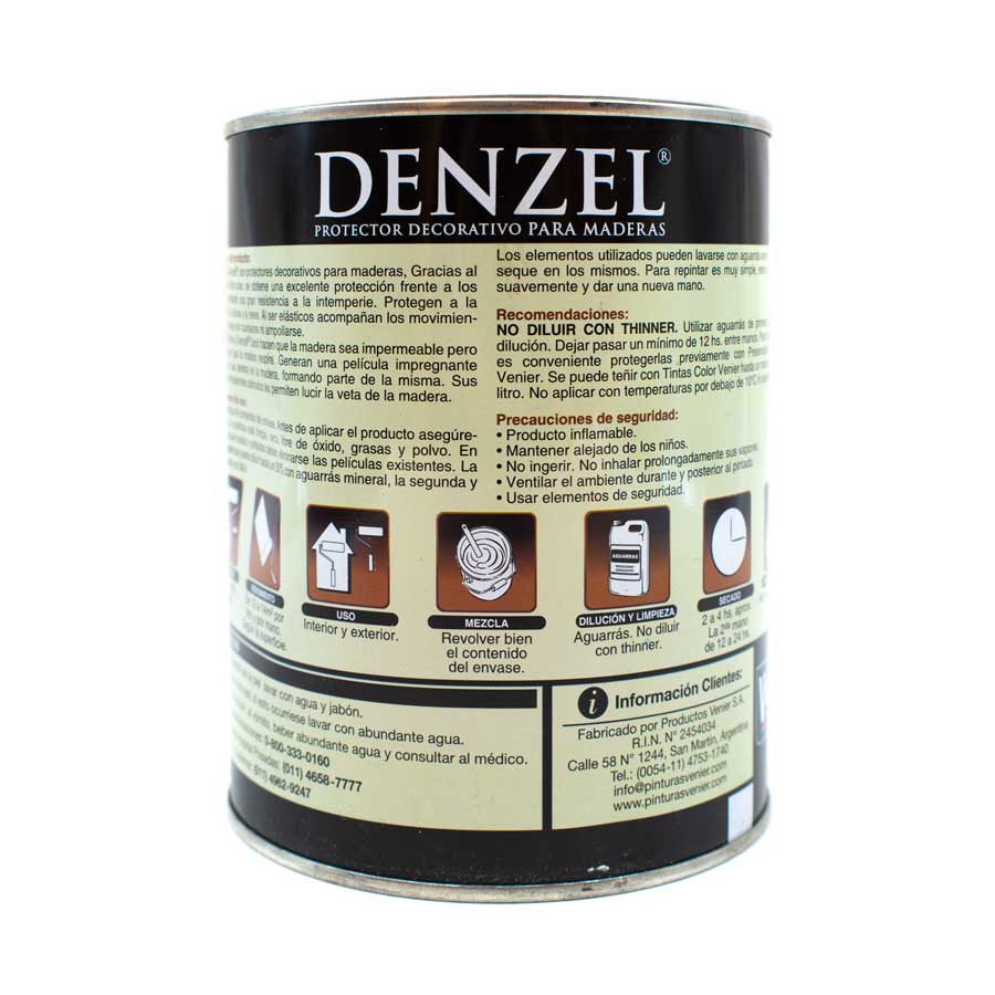 PROTECTOR 1L ROBLE OSCURO P/MADERA SATINADO DENZEL