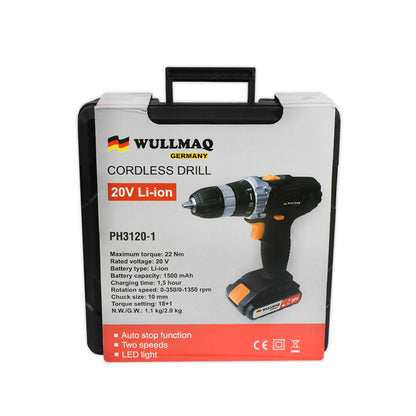 TALADRO A BATERIA 20V WULLMAQ  PH3120-1