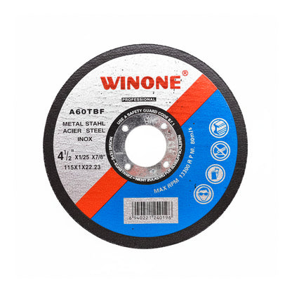 DISCO CORTE METAL 4 1/2” 1MM WINONE LH-1136