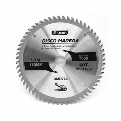 DISCO CORTE MADERA 7 1/4” 60D UYUSTOOLS DMD760