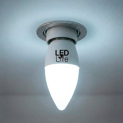 LAMPARA LED TIPO VELA 5W E27 FRIA LED LIFE LH-2227
