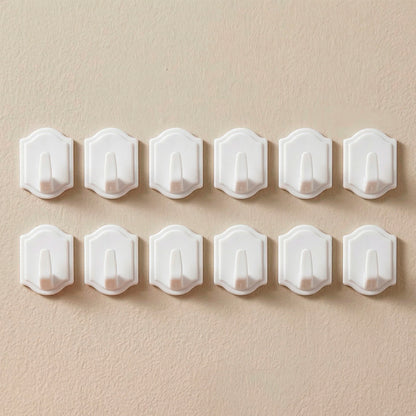 COLGADOR PLASTICO AUTOADHESIVO 12 UNIDADES LH-1216