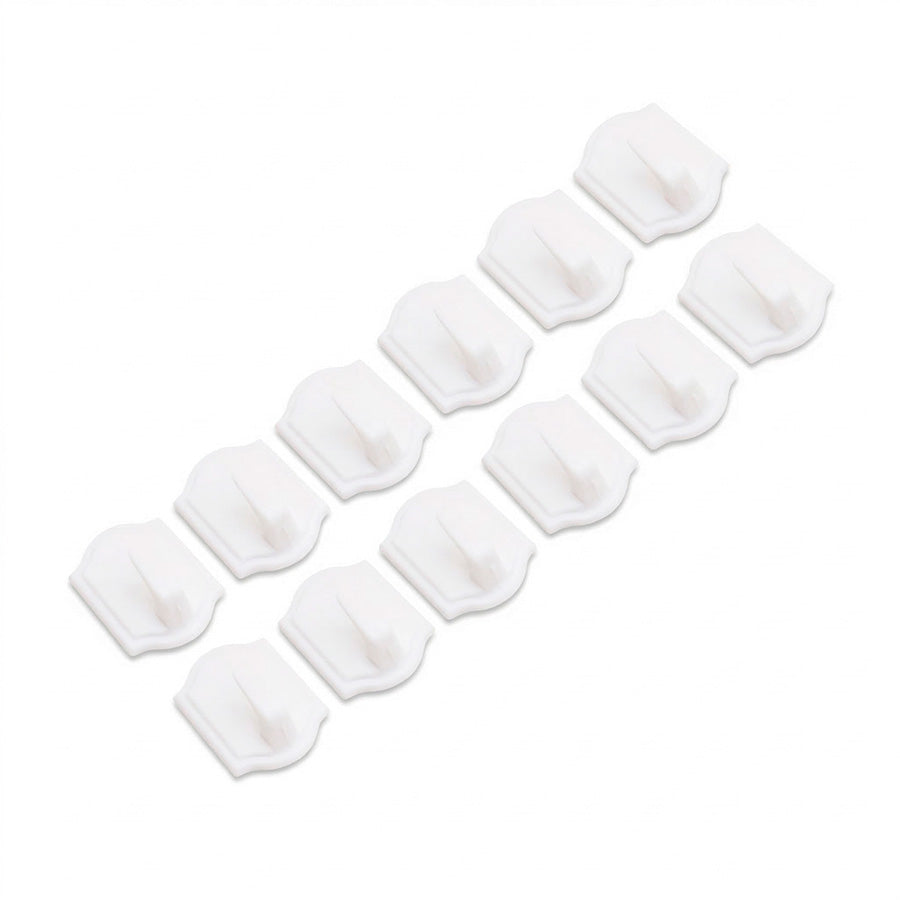 COLGADOR PLASTICO AUTOADHESIVO 12 UNIDADES LH-1216