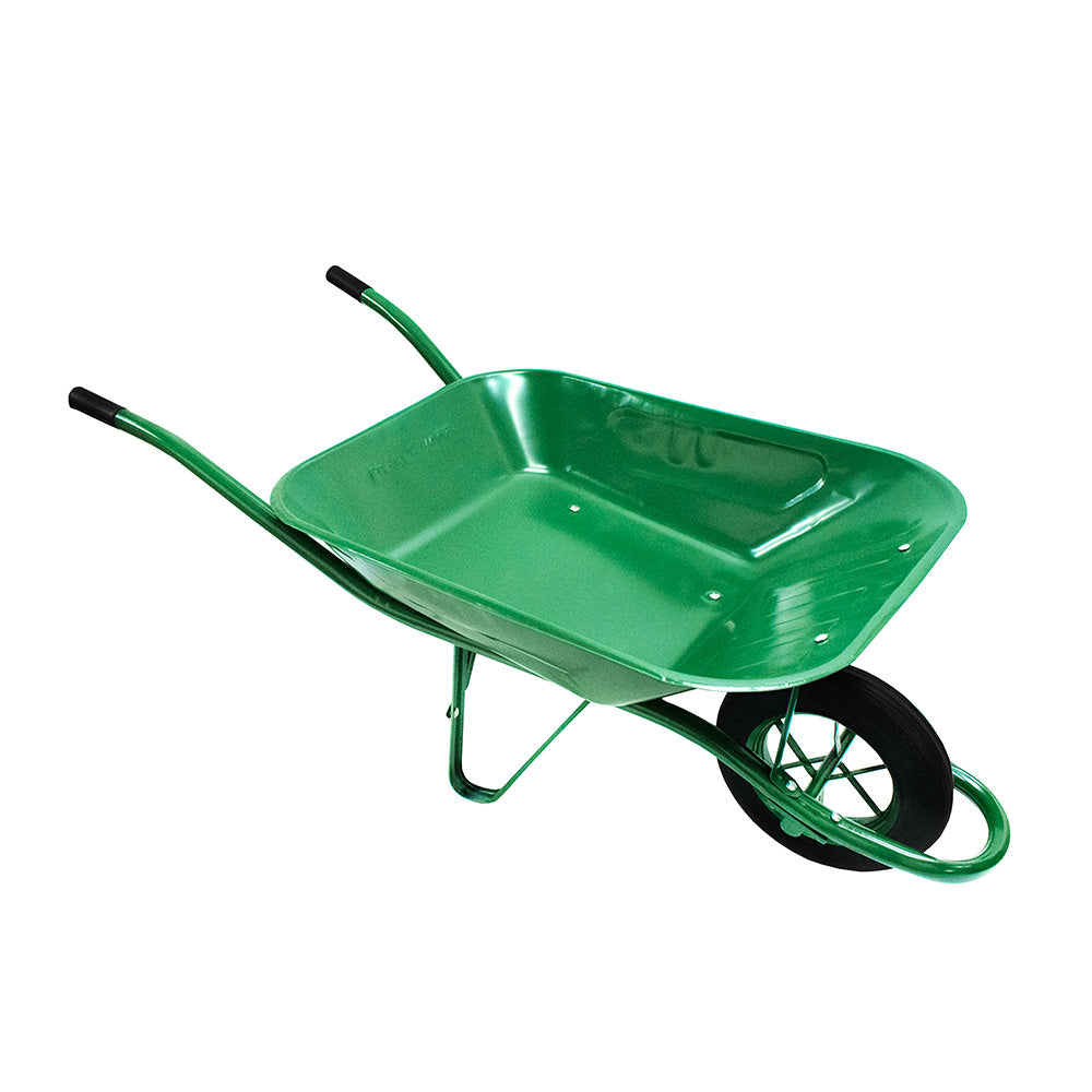 CARRETILLA CON RUEDA MACIZA COLOR VERDE LH-1168