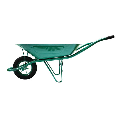 CARRETILLA CON RUEDA MACIZA COLOR VERDE LH-1168