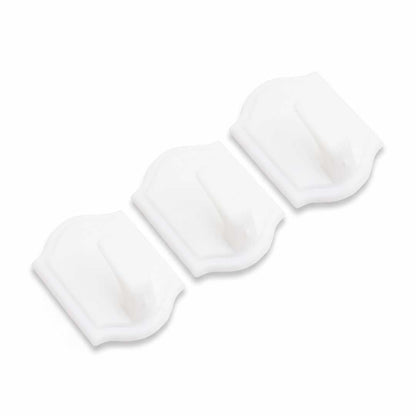 COLGADOR PLASTICO AUTOADHESIVO 3 UNIDADES LH-1214