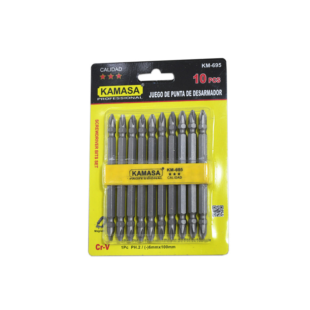 PUNTAS 9 PZ PARA DESTORNILLADOR KM-695