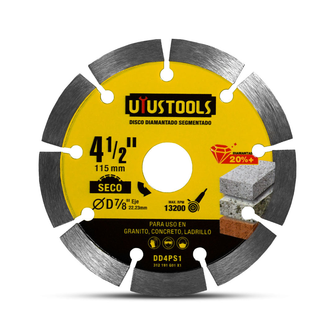 DISCO DIAMANTADO 4 1/2″ PROFESIONAL UYUS DD4PS1