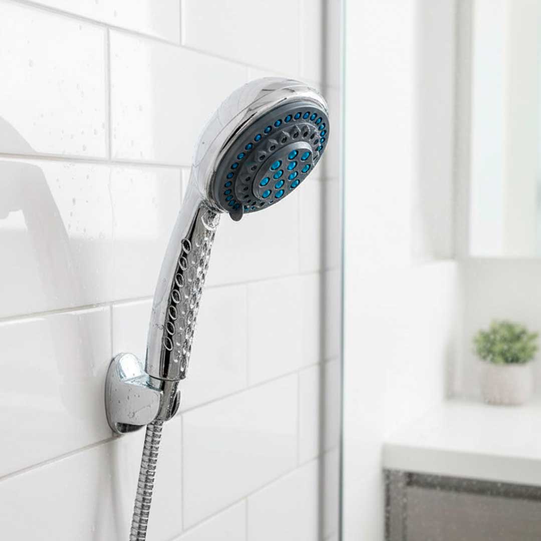 DUCHA DE BANO REDONDA C/PUNTO AZUL BLISTERS LH1130