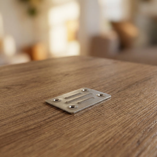 CHAPITA 6X4 CM METALICA PERFORADA LH-2946